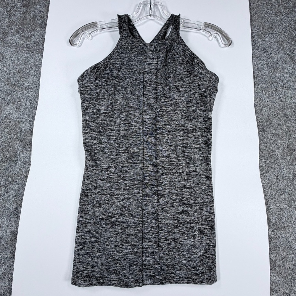 Grace Athletic Tank Top Womens M Gray Stretch Moisture Wicking Racerback Strap